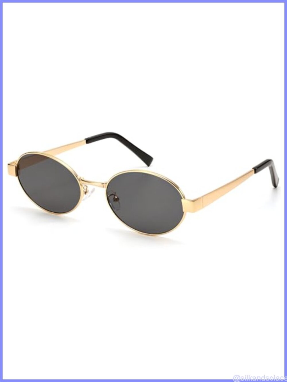 Oval Sunglasses UV400 Protection Metal Frame Unisex Trendy